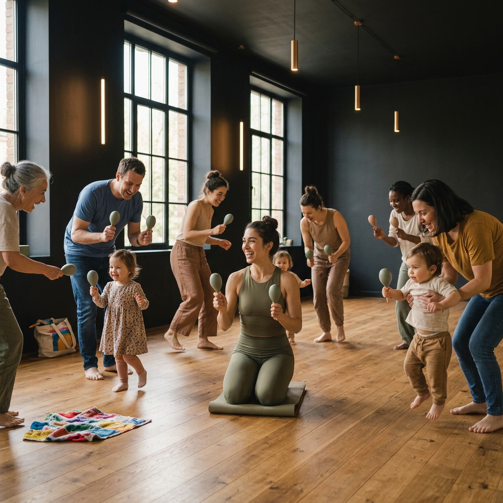 Zumbini class at The Sweat Social